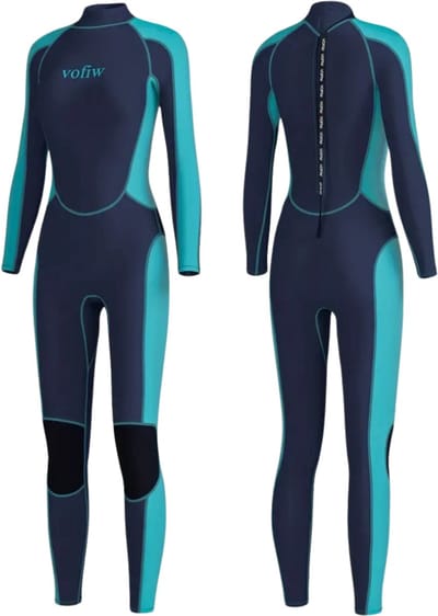 Bovista Wetsuit Dames - Swimsuit - Shorty - Surfpak - Duikpak - Lange Mouw - Zwemsuit - Marineblauw - XS