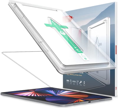 Rosso Screen Protector Geschikt voor Apple iPad Pro 12.9 | Gehard Glas | Beschermglas | Glasplaatje | Case Friendly | Met Installatietray | Eenvoudige montage