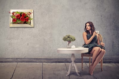 Schilderij van Leer Zonnebloem & Roos - Wanddecoratie - Wanddecoratie woonkamer - Wanddecoratie Slaapkamer- Wand decoratie