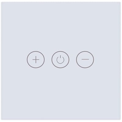 25021B Glass Touch Muurdimmer Wit | 5-150W