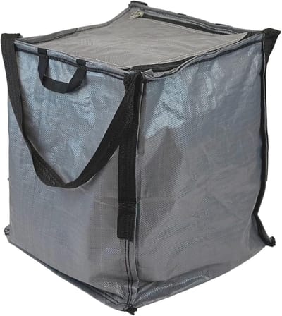 Opbergtas met Rits - Grote Draagtas - Huishoudelijke Klussen - Zelfstaand Ontwerp - 50 Liter - Grijs