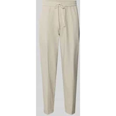 tapered fit stoffen broek met tunnelkoord model 'T_FLEX'