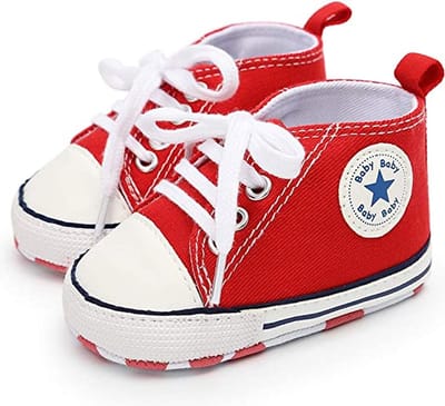 Steppies Babyschoentjes - Rood - Zachte Zool Antislip - Maat 20-21 (12-18 maanden, 13 cm) - Babyslofjes