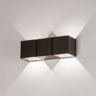 Lumidora Wandlamp 75369 - Voor buiten - AGAY - 2 Lichts - Ingebouwd LED - 12.0 Watt - 2700 Kelvin - Bruin - Metaal - Buitenlamp - IP54