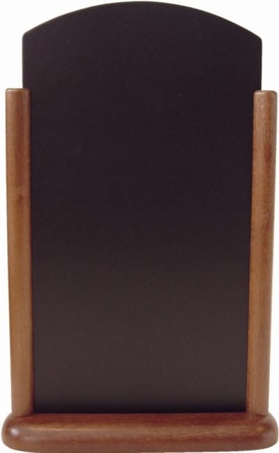 Tafel krijtbord 26x40 cm donker bruin top