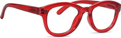 Kattenoog Leesbril - Dames Bril - Comfortabel Lezen - Extra Groot Frame - 162 x 63 x 46 cm - Rood