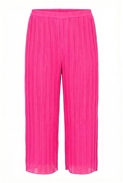 Angel of Style - Dames - Plissé-culotte wijde rechte pijp - Hibiscusrood - Maat 46
