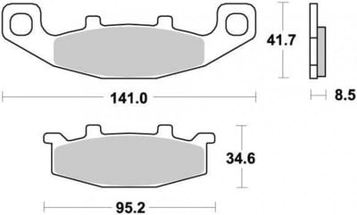 ap racing remblok voor motor kawasaki 500 er5 1997 lmp197sf nieuw