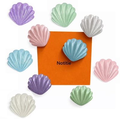 TLVX 10 stuks Sterke Zee Schelp Magneten 3D / Leuke Koelkastmagneten / Foto Magneet Schelp Parel Glitter / Vrolijke Whiteboard Magneten / Speel- en Leer Magneetjes / School / Boodschappenlijst / Notitie / Memo bord / Kantoor / Schoolbord / Magnetisch