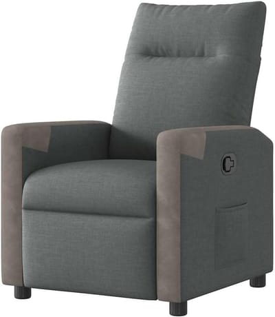 Elektrische relaxstoel - Comfortabele stoel - Ontspannen thuis - Handmatige ligfunctie - 69 x 86 x 100 cm - Donkergrijs