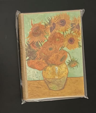 Hardcover Notitieboek Kunst 'Twaalf Zonnebloemen in een Vaas' Vincent van Gogh