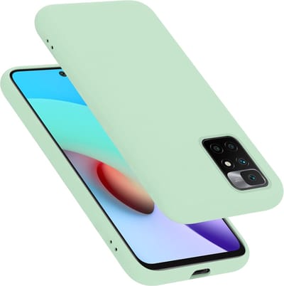 Cadorabo Hoesje geschikt voor Xiaomi RedMi 10 in LIQUID LICHT GROEN - Beschermhoes gemaakt van flexibel TPU silicone Case Cover