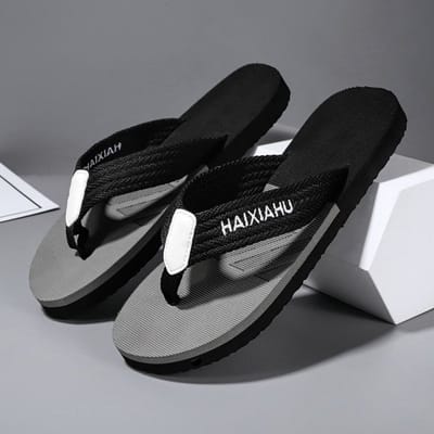 WTEMPO zomerslippers voor heren, casual dikke bodem, zachte bodem, antislip slipper, strandschoenen voor binnen 45