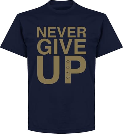 Never Give Up Spurs T-Shirt - Navy/ Goud - L