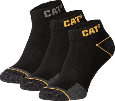 CAT Enkelsokken Work Sneakers 3-paar Zwart - Maat 35-38