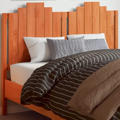 vidaXL - Hoofdbord - 135 - cm - massief - grenenhout - wasbruin