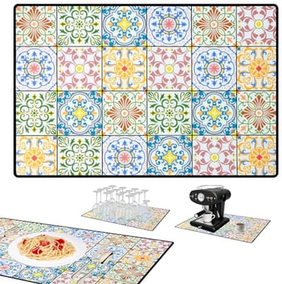 Onderlegmat 40 x 60 cm voor Koffiezetapparaat - Antislip Afdruipmat, Droogmat en Serviesmat