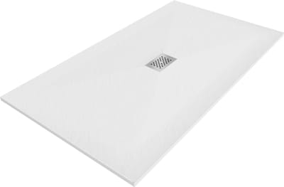 Mexen Hugo rechthoekige SMC douchebak 150 x 100 , wit, afdekplaat inox - 42101015-X