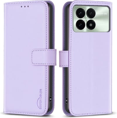 BINFEN Hoesje - Geschikt voor Xiaomi Poco X6 Pro 5G Hoesje - BINFEN Color Book Case - Lavendel