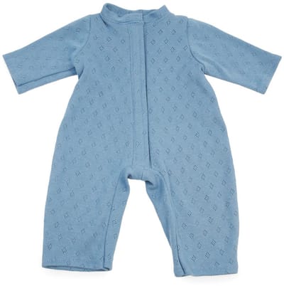 Asi poppenkleding - romper, zachtblauw, poppenoutfit polyester.