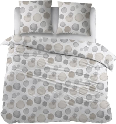 Snoozing Fraises Dekbedovertrek - Eenpersoons - 140x200/220 cm - Beige