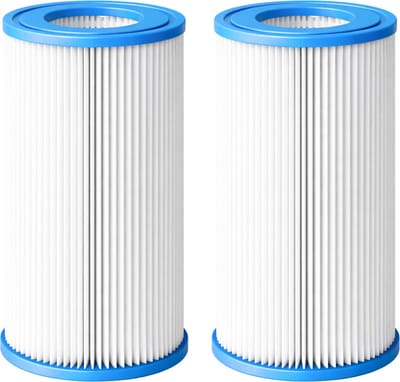 Zwembadfilterpatroon Type B/Type IV [Set van 2] Geschikt voor Intex 29005E Krystal Clear Pompes 2500 GPH (9463 L/h) 25,4 x 14,7 cm Phonillico®