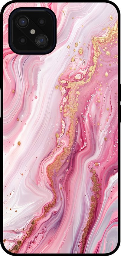 Smartphonica Telefoonhoesje Geschikt voor Oppo A92s / Reno4 Z 5G met marmer opdruk - TPU backcover case marble design - Roze geschikt voor Oppo A92s;Oppo Reno4 Z 5G