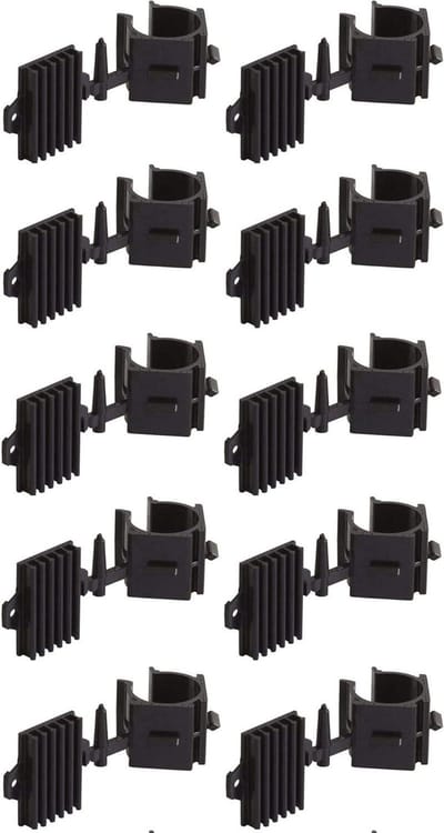 cyclingcolors 10 x Kitchen Pedestal Holder Pedestal Foot Screw Fixing Clip Skirting Base Base Clip for Furniture Legs 28mm Plastic