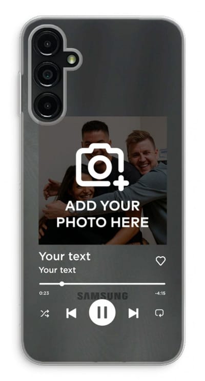 Gepersonaliseerd - Case Company® - Hoesje geschikt voor Samsung Galaxy A14 hoesje - Music Player - Soft Cover Telefoonhoesje - Bescherming aan alle Kanten en Schermrand