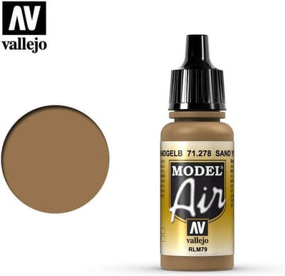 Vallejo Hobbyverf Acrylverf - 71278 Model Air Sand Yellow RLM 79 - Acryl Verf flesje - 17 ml