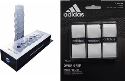 Bullpadel Hesacore + 1 pack witte Adidas padel overgrip