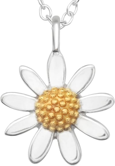 MAXTE 925 Zilveren Madelief Ketting - Sterling Zilver Bloem Halsketting 45 cm