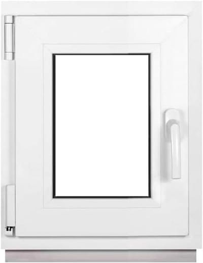 Kunststof Kelderraam - Draai-kiepraam Garage - Ventileren en Licht - Smalle Profielen 4-Kamer - 40 x 50 cm - Wit