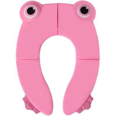 Accessoires Premium pour Siège de Pot Pliable Couverture de Siège de Toilette pour Enfants Tapis Coussinet de Toilette pour Salle de Bain Siège d'Entraînement à la Toilette pour Bébé Pot de Voyage Enfants rose