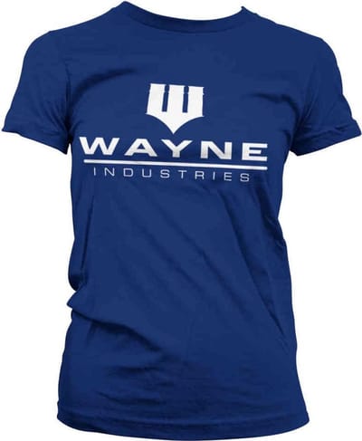 DC Comics Batman Dames Tshirt -S- Wayne Industries Logo Blauw