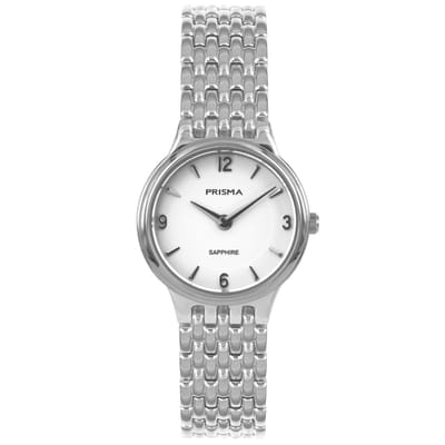 Prisma Horloge P.1415 dames edelstaal saffierglas staalkleurig