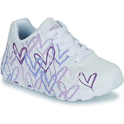 Skechers Uno Lite - Spread The Love - Meisjes Sneakers - Wit
