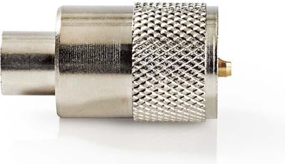 Nedis PL259-Connector - Recht - Male - Vernikkeld - 50 Ohm - Soldeer - Diameter kabelinvoer: 6.0 mm - Metaal - Zilver - 25 Stuks - Envelop