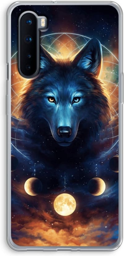 Case Company® - Hoesje geschikt voor OnePlus Nord hoesje - Wolf Dreamcatcher - Soft Cover Telefoonhoesje - Bescherming aan alle Kanten en Schermrand