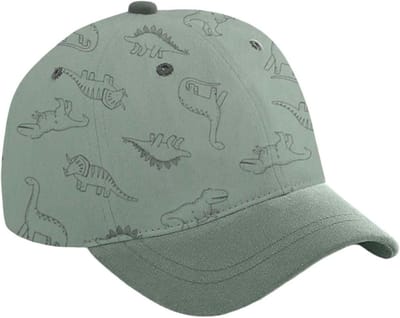 Kinderpet met Dino - Zonnehoedje Baby - Dagelijks Gebruik - Verstelbare Pasvorm - One Size - Blauw