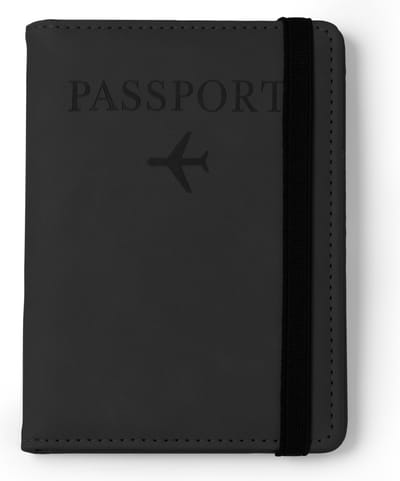 Paspoorthoesje - Paspoorthouder - RFID Bescherming - Beschermhoes voor Paspoort & Kaarthouder - Zwart