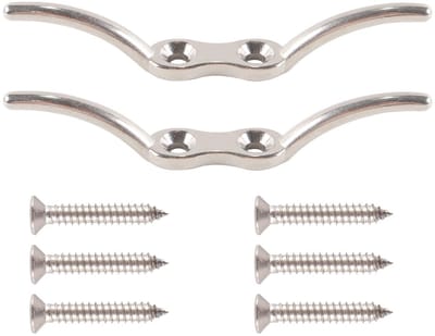 Dailygoods- Schoenplaatjeshaak 152 mm - Zware Touwkoordhaak - Aanhangwagenbevestigingen - Jaloeziekoordhaken - Antislipspijkers - Roestvrij Staal 316 - Touwhaak