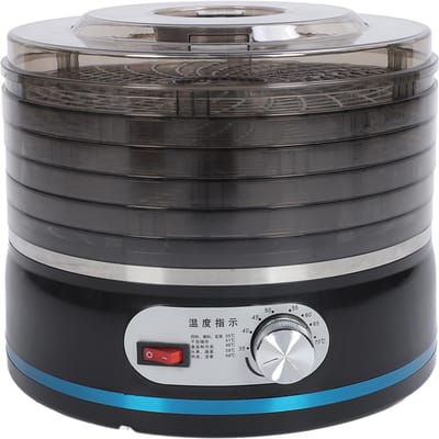 Voedseldroger Machine Zwart 5 Lagen PP PS Verstelbare Temperatuur Veelzijdige Voedseldroger voor Fruit L gray