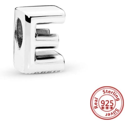 Nieuwe 925 Sterling Zilver Letter Alfabet A-Z Bedel Kralen 12 Sterrenbeelden Hanger Past Originele Armband DIY Sieraden Vrouwen white