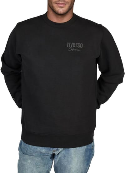 riverso Heren trui RIVJamie regular fit Zwart S Ronde Hals Volwassenen Sweatshirt zonder capuchon