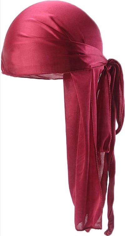 Bandana - Durag - Satijnen bonnet - Wave cap - Krullen beschermen - Silk do-rag - Slaapmuts - Hoofdbedekking - 102x22 cm - Slaapbonnet - Satin bonnet - Hair wrap - Rood - Jonyx