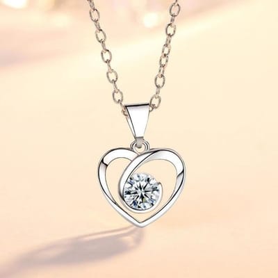 Collier ras du cou avec pendentif en forme de cœur en cristal CZ pour femmes, chaîne en argent Sterling 925, bijoux de luxe, cadeaux de mariage, nouvelle collection white
