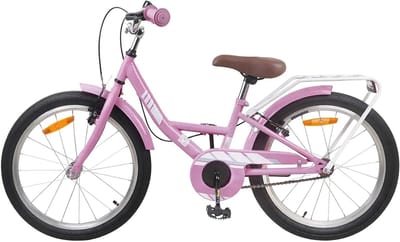 Kinderfiets - Jongensfiets Meisjesfiets - Buiten Fietsen - Verstelbare Handvatten Zadel - 18 Inch - Lichtroze