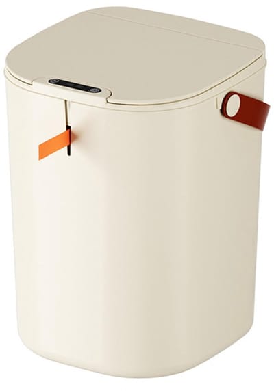 JHUBERS- Afvalemmer 20 liter - Prullenbak met sensor - Afvalbak voor keuken/badkamer - Automatische opening - Handvat - Compacte afmetingen 23,5 x 23,5 x 34,5 cm