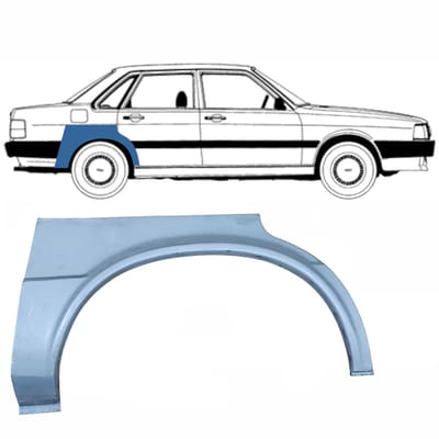 Reparatiepaneel achterspatbord voor Audi 80 B2 1978-1986 / Rechts